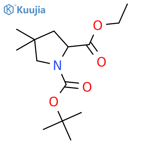 Ethyl 1-Boc-4,4-dimethyl-l-prolinate structure