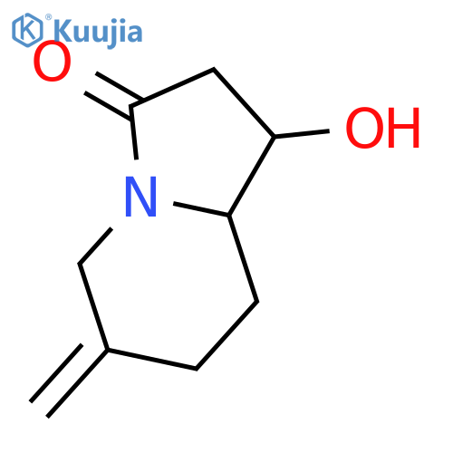 (8aS)-hexahydro-1-hydroxy-6-methylene-3(2H)-Indolizinone structure