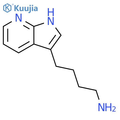 4-{1H-pyrrolo2,3-bpyridin-3-yl}butan-1-amine structure