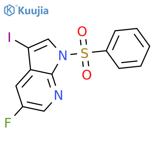 1-Benzenesulfonyl-5-fluoro-3-iodo-1h-pyrrolo2,3-bpyridine structure