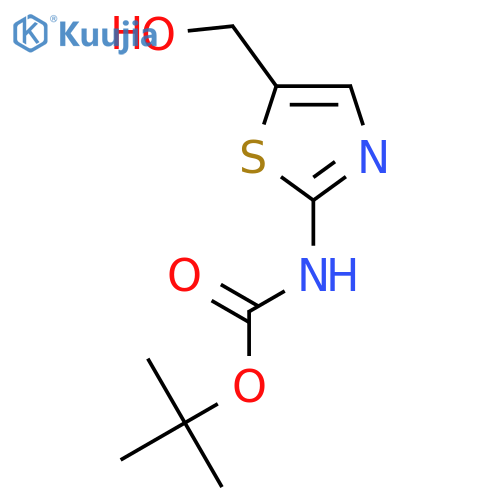 tert-butyl N-[5-(hydroxymethyl)-1,3-thiazol-2-yl]carbamate structure
