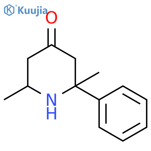 4-Piperidinone, 2,6-dimethyl-2-phenyl-, (2R,6R)-rel- structure