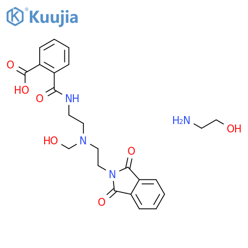 o-[[[2-[[2-(1,3-dihydro-1,3-dioxo-2H-isoindol-2-yl)ethyl](hydroxymethyl)amino]ethyl]amino]carbonyl]benzoic acid, compound with 2-aminoethanol (1:1) structure
