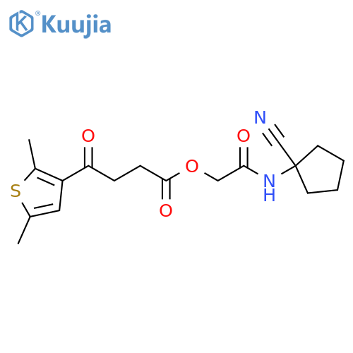 [(1-Cyanocyclopentyl)carbamoyl]methyl 4-(2,5-dimethylthiophen-3-yl)-4-oxobutanoate structure