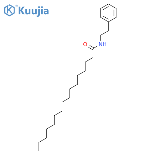 N-(2-phenylethyl)hexadecanamide structure
