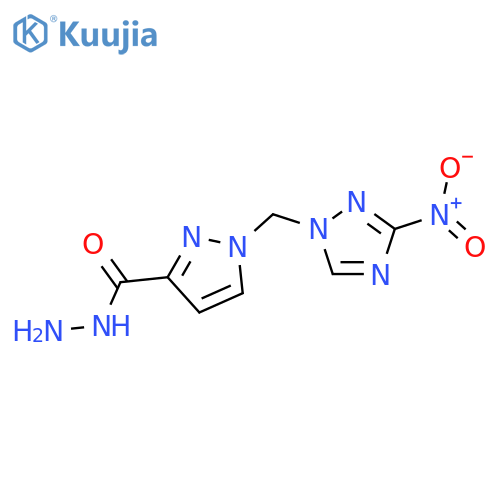 1-(3-nitro-1H-1,2,4-triazol-1-yl)methyl-1H-pyrazole-3-carbohydrazide structure