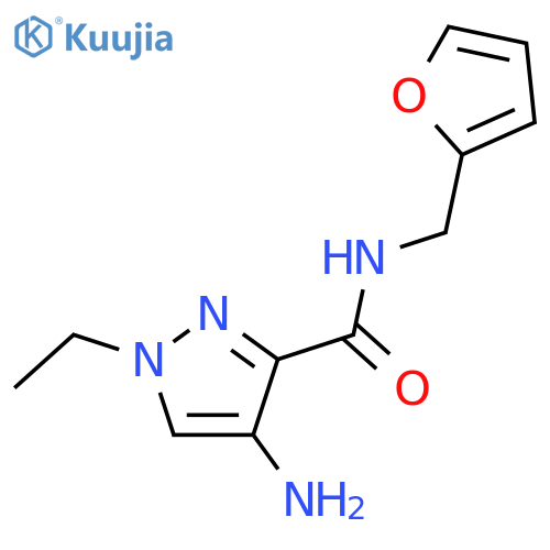 4-amino-1-ethyl-N-(furan-2-yl)methyl-1H-pyrazole-3-carboxamide structure