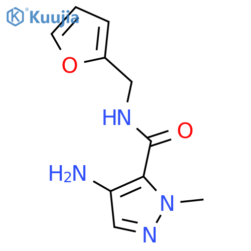 4-Amino-N-(2-furylmethyl)-1-methyl-1H-pyrazole-5-carboxamide structure