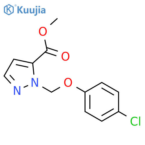 methyl 1-(4-chlorophenoxy)methyl-1H-pyrazole-5-carboxylate structure