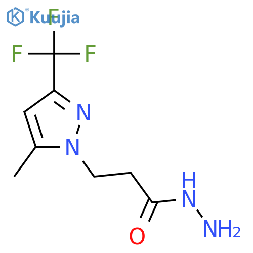 3-5-methyl-3-(trifluoromethyl)-1H-pyrazol-1-ylpropanehydrazide structure