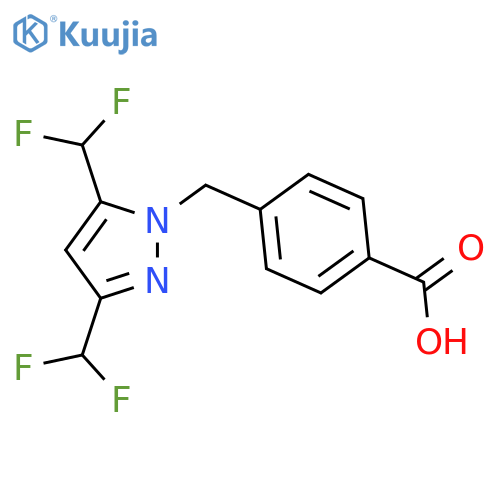 4-{3,5-Bis(difluoromethyl)-1H-pyrazol-1-ylmethyl}benzoic Acid structure
