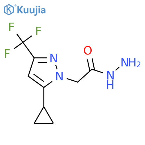 2-5-cyclopropyl-3-(trifluoromethyl)-1H-pyrazol-1-ylacetohydrazide structure