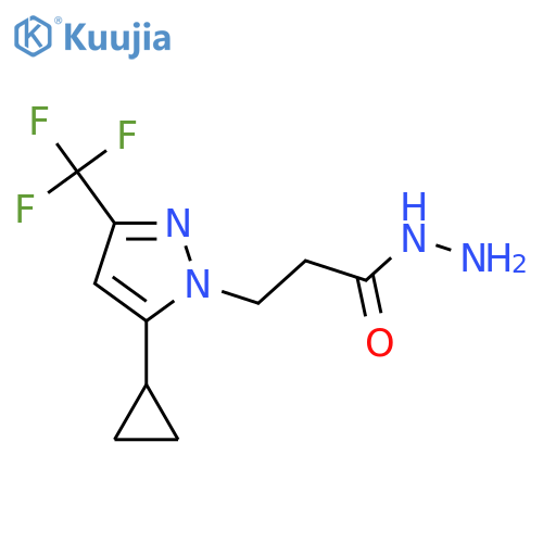 3-5-cyclopropyl-3-(trifluoromethyl)-1H-pyrazol-1-ylpropanehydrazide structure