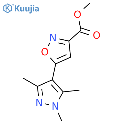methyl 5-(trimethyl-1H-pyrazol-4-yl)-1,2-oxazole-3-carboxylate structure