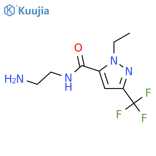 N-(2-aminoethyl)-1-ethyl-3-(trifluoromethyl)-1H-pyrazole-5-carboxamide structure