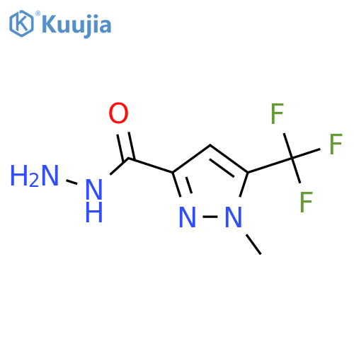 1-Methyl-5-(trifluoromethyl)-1H-pyrazole-3-carbohydrazide structure