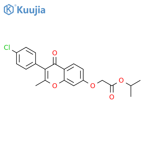 propan-2-yl 2-{[3-(4-chlorophenyl)-2-methyl-4-oxo-4H-chromen-7-yl]oxy}acetate structure