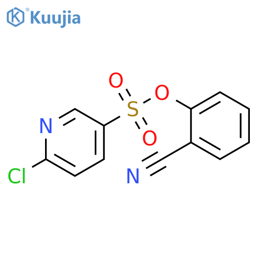 2-cyanophenyl 6-chloropyridine-3-sulfonate structure