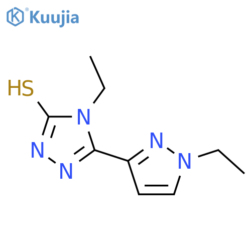 4-Ethyl-5-(1-ethyl-1H-pyrazol-3-yl)-4H-1,2,4-triazole-3-thiol structure