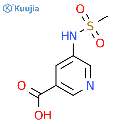 5-methanesulfonamidopyridine-3-carboxylic Acid structure
