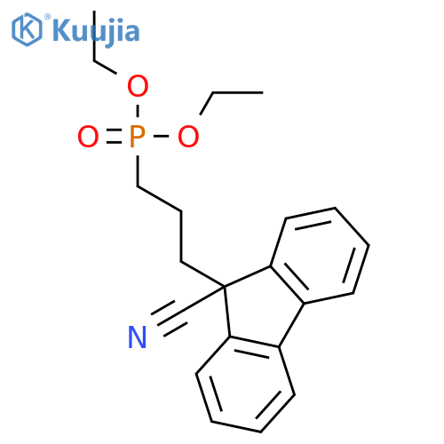 Phosphonic acid, [3-(9-cyano-9H-fluoren-9-yl)propyl]-, diethyl ester structure