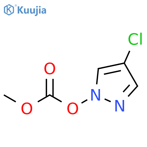 1H-Pyrazole, 4-chloro-1-[(methoxycarbonyl)oxy]- structure