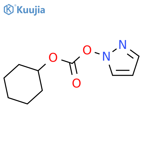 1H-Pyrazole, 1-[[(cyclohexyloxy)carbonyl]oxy]- structure