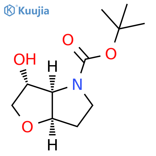 tert-butyl (3R,3aR,6aR)-3-hydroxy-hexahydro-2H-furo[3,2-b]pyrrole-4-carboxylate structure