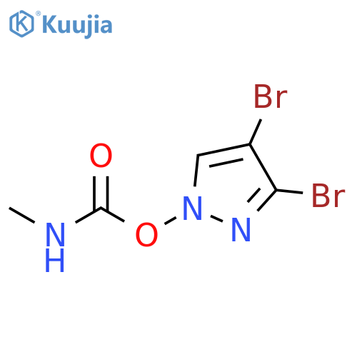 1H-Pyrazole, 3,4-dibromo-1-[[(methylamino)carbonyl]oxy]- structure