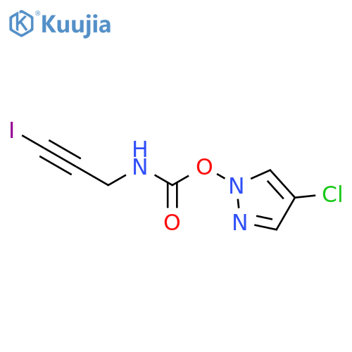 1H-Pyrazole, 4-chloro-1-[[[(3-iodo-2-propynyl)amino]carbonyl]oxy]- structure