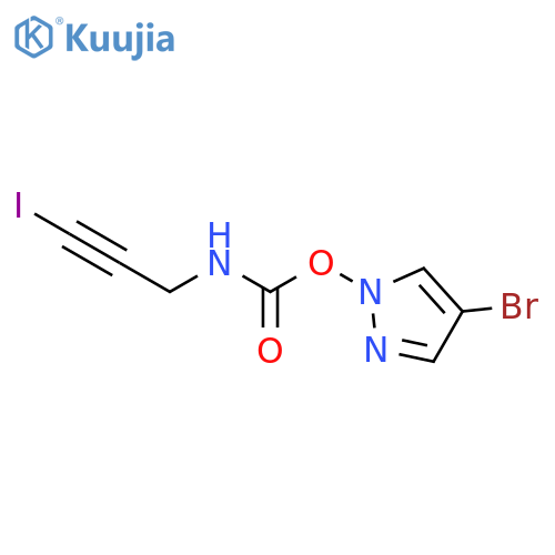 1H-PYRAZOLE, 4-BROMO-1-[[[(3-IODO-2-PROPYNYL)AMINO]CARBONYL]OXY]- structure
