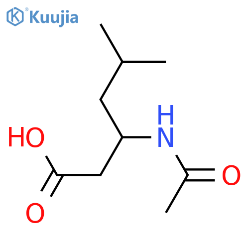 3-acetamido-5-methylhexanoic acid structure