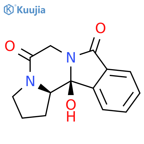 Pyrrolo[2',1':3,4]pyrazino[2,1-a]isoindole-5,8(1H,6H)-dione, 2,3,12b,12c-tetrahydro-12b-hydroxy-, trans- structure