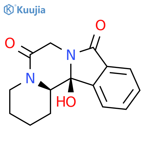 2H-Pyrido[2',1':3,4]pyrazino[2,1-a]isoindole-6,9(1H,7H)-dione, 3,4,13b,13c-tetrahydro-13b-hydroxy-, trans- structure