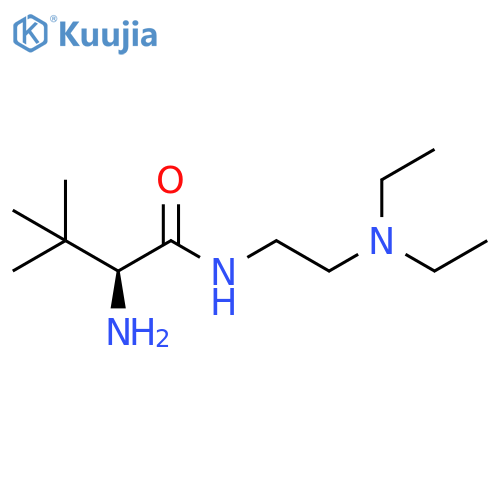 Butanamide, 2-amino-N-[2-(diethylamino)ethyl]-3,3-dimethyl-, (2S)- structure