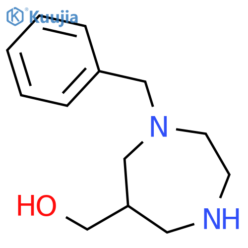(1-Benzyl-1,4-diazepan-6-yl)methanol structure