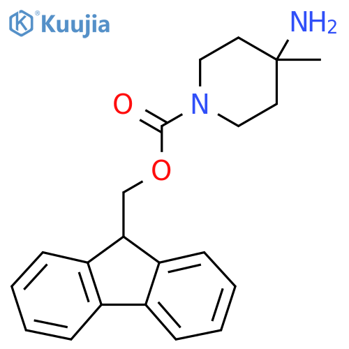 4-Amino-4-methyl-piperidine-1-carboxylic acid 9H-fluoren-9-ylmethyl ester structure