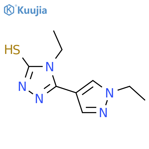 4-Ethyl-5-(1-ethyl-1H-pyrazol-4-yl)-4H-1,2,4-triazole-3-thiol structure