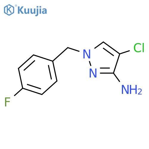 4-Chloro-1-(4-fluorobenzyl)-1H-pyrazol-3-amine structure