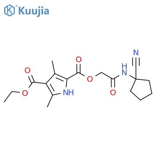 2-[2-[(1-Cyanocyclopentyl)amino]-2-oxoethyl] 4-ethyl 3,5-dimethyl-1H-pyrrole-2,4-dicarboxylate structure