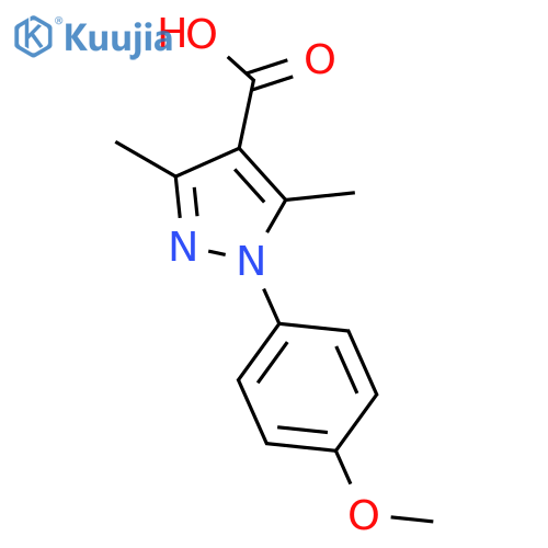 1-(4-Methoxyphenyl)-3,5-dimethyl-1H-pyrazole-4-carboxylic acid structure