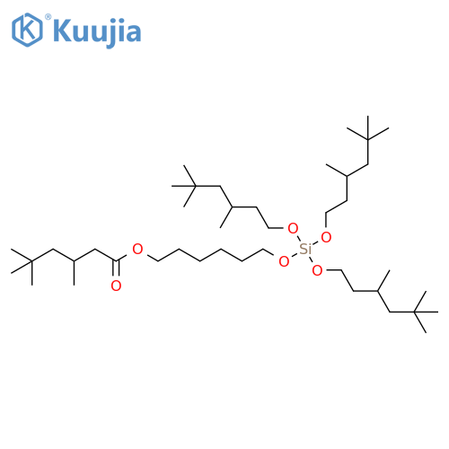Hexanoic acid, 3,5,5-trimethyl-, 6-[[tris[(3,5,5-trimethylhexyl)oxy]silyl]oxy]hexyl ester structure