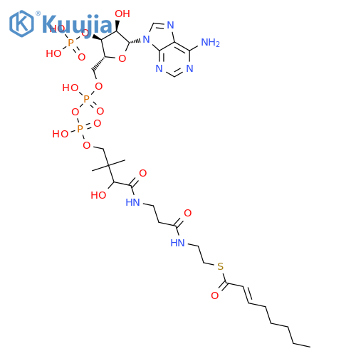 Coenzyme A, S-(2E)-2-octenoate structure