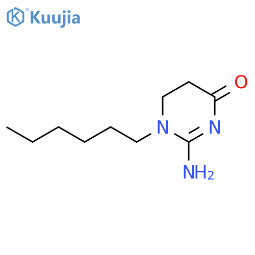 4(1H)-Pyrimidinone, 2-amino-1-hexyl-5,6-dihydro- structure