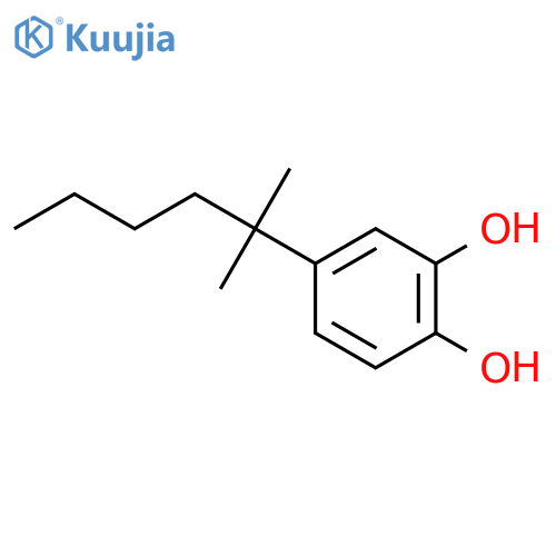 1,2-Benzenediol,4-(1,1-dimethylpentyl)- structure