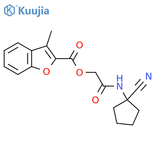 [(1-Cyanocyclopentyl)carbamoyl]methyl 3-methyl-1-benzofuran-2-carboxylate structure
