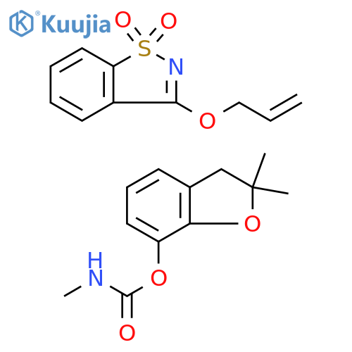 7-Benzofuranol, 2,3-dihydro-2,2-dimethyl-, methylcarbamate, mixt. with 3-(2-propenyloxy)-1,2-benzisothiazole 1,1-dioxide (9CI) structure