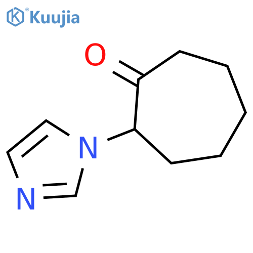 Cycloheptanone, 2-(1H-imidazol-1-yl)- structure