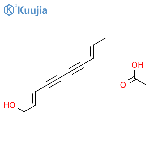 2,8-Decadiene-4,6-diyn-1-ol, acetate, (E,E)- structure