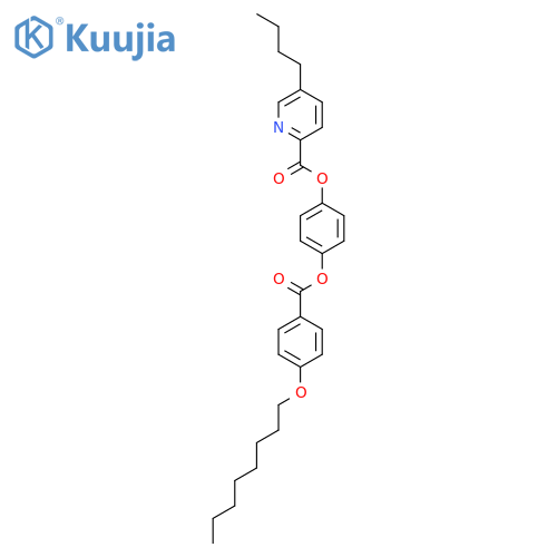 2-Pyridinecarboxylic acid, 5-butyl-, 4-[[4-(octyloxy)benzoyl]oxy]phenyl ester structure